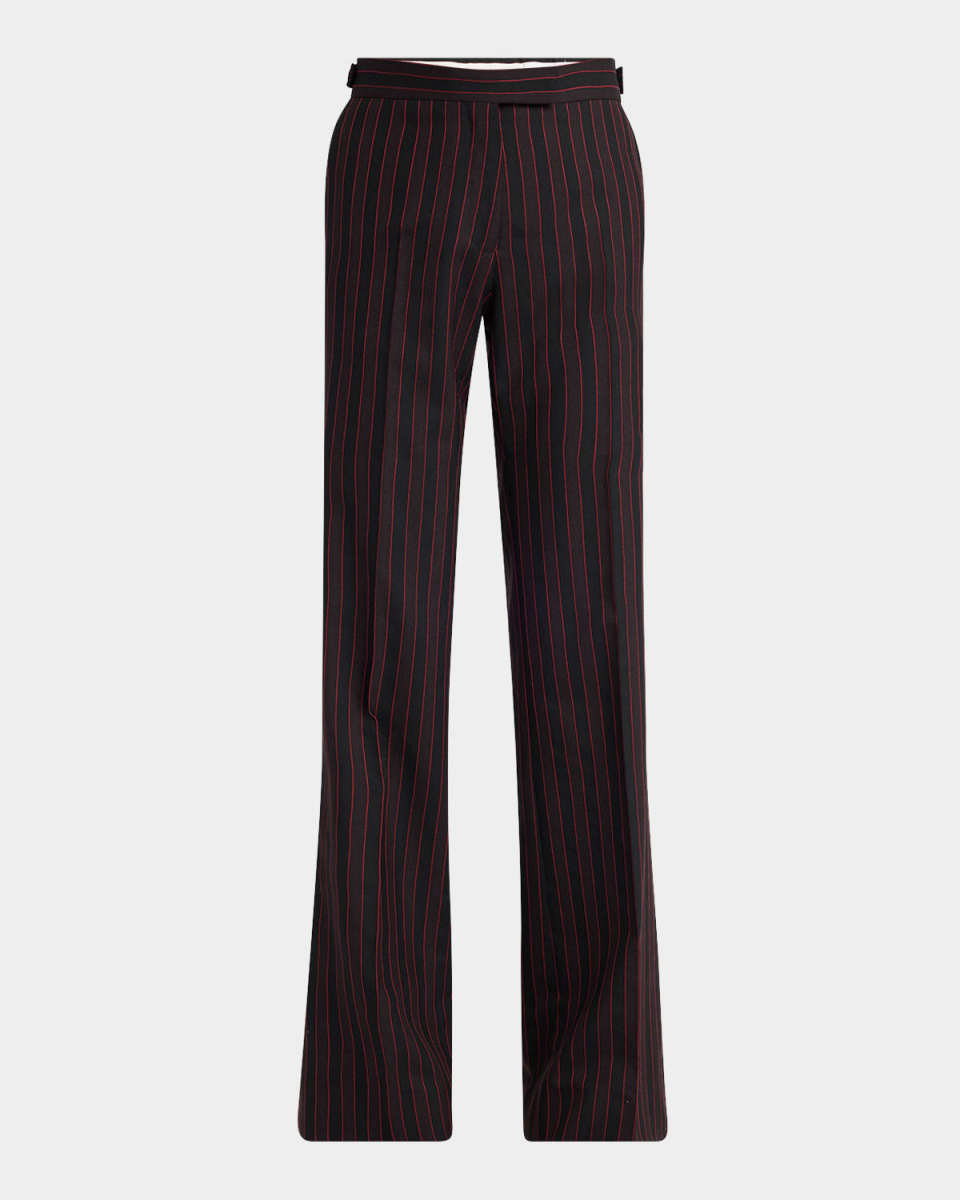 Pinstriped Flare Trousers